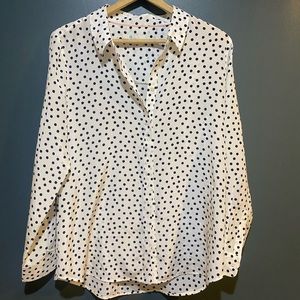 Boden Polka Dot Silk shirt In a Size US 12